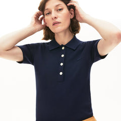 Wo  Buttoned Polo Collar Sweater | Lacoste Womens