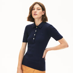 Wo  Buttoned Polo Collar Sweater | Lacoste Womens