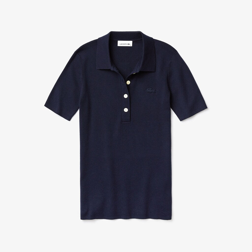 Wo  Buttoned Polo Collar Sweater | Lacoste Womens