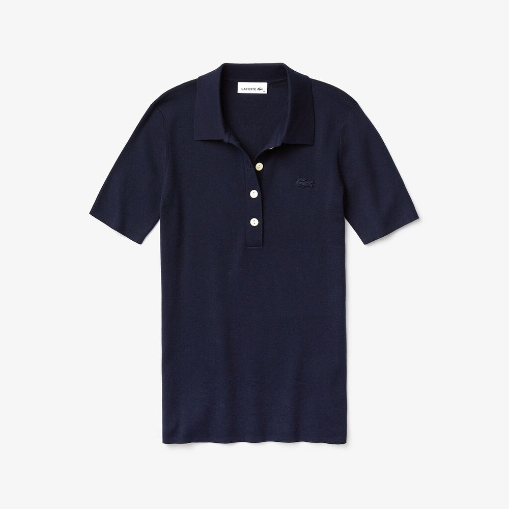 Wo  Buttoned Polo Collar Sweater | Lacoste Womens