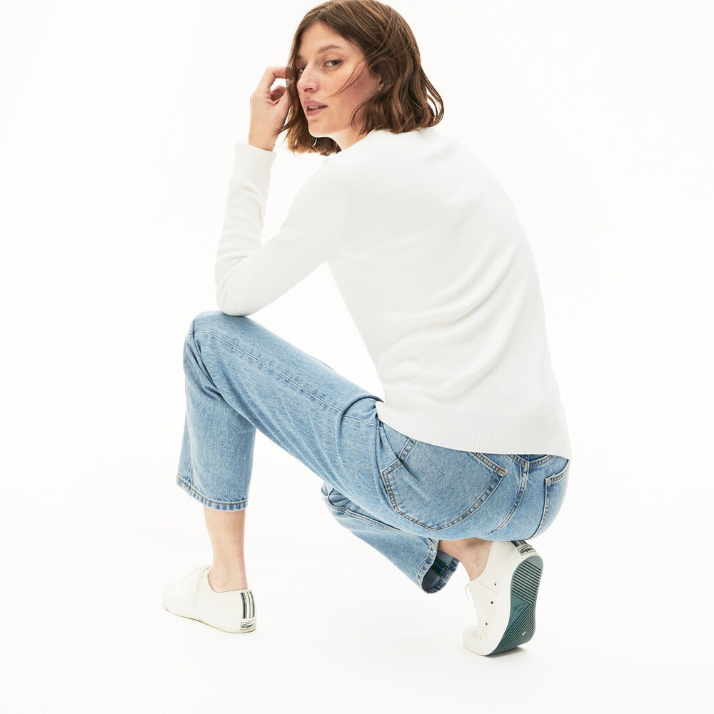 Wo  Cotton Crew Neck Sweater | Lacoste Womens