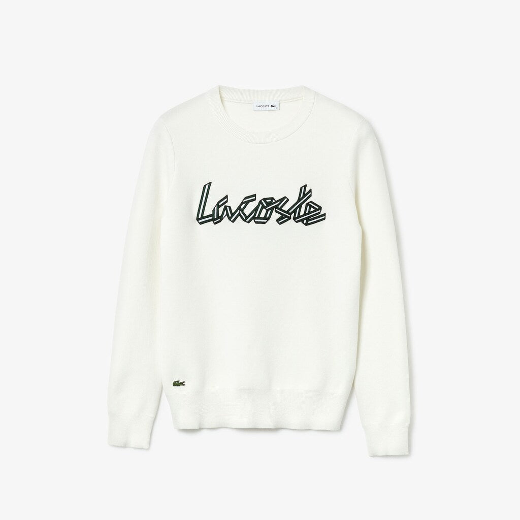 Wo  Cotton Crew Neck Sweater | Lacoste Womens