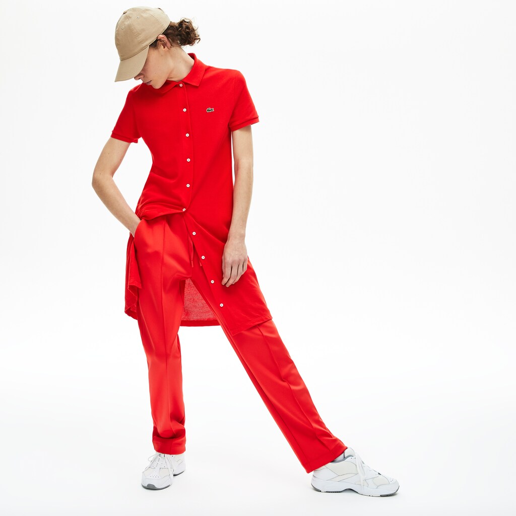 Wo  Cotton Piqué Buttoned Polo Dress | Lacoste Womens