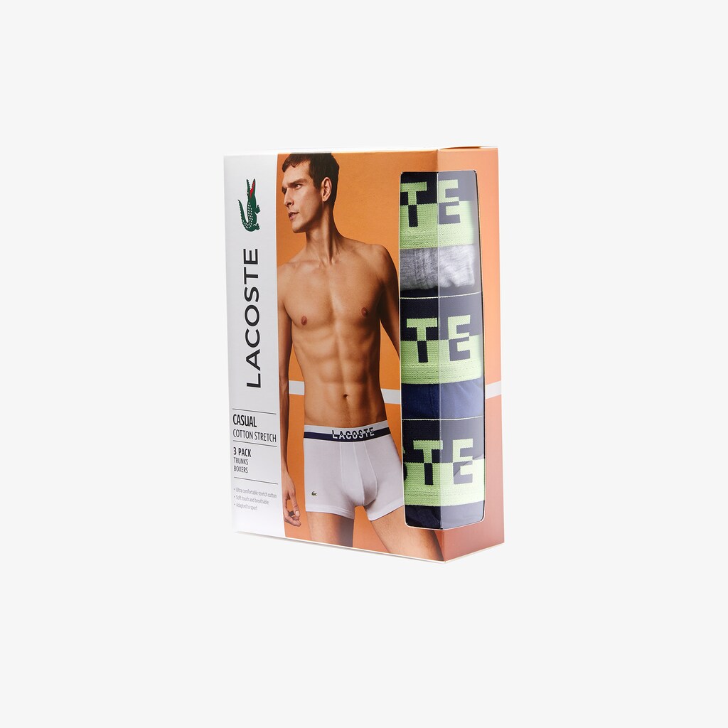 Pack Of 3 Casual Plain-Colored Boxers | Lacoste Mens