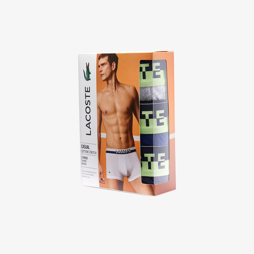 Pack Of 3 Casual Plain-Colored Boxers | Lacoste Mens