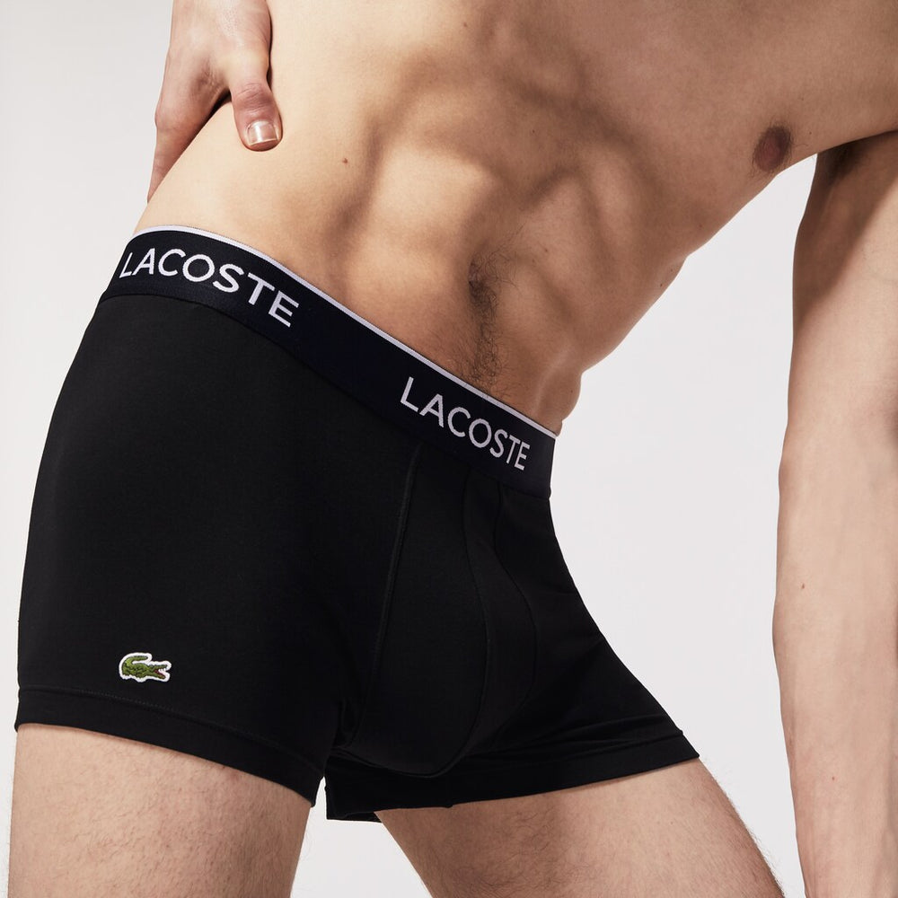 Pack Of 3 Casual Black Boxer Briefs | Lacoste Mens
