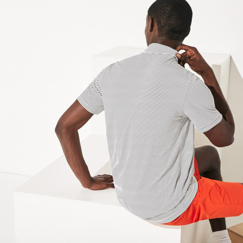 SPORT Breathable Striped Golf Polo Shirt | Lacoste Mens