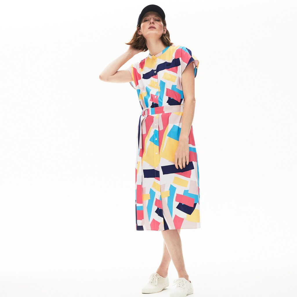 Wo  Abstract-Print  Shirtdress | Lacoste Womens