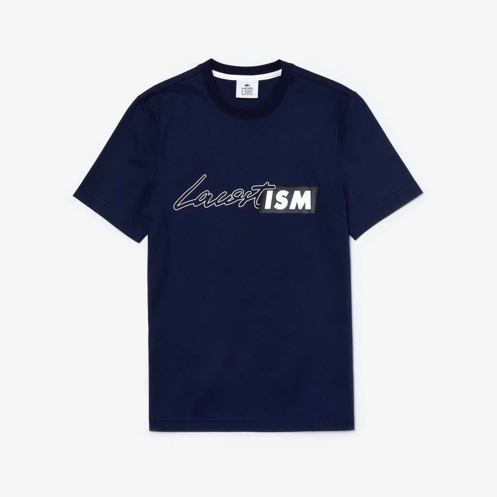 Unisex LIVE Lacostism Print Cotton T-Shirt | Lacoste Mens|Womens