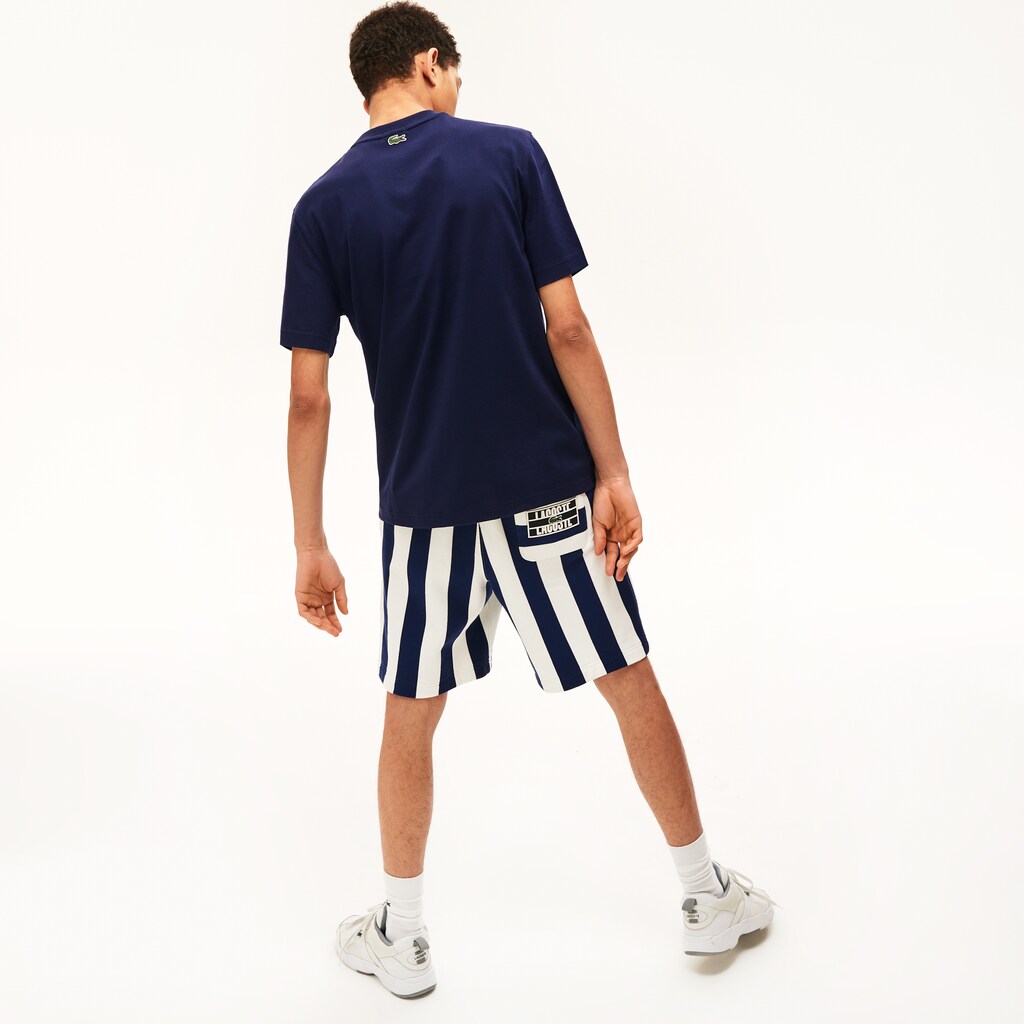 Unisex LIVE Lacostism Print Cotton T-Shirt | Lacoste Mens|Womens