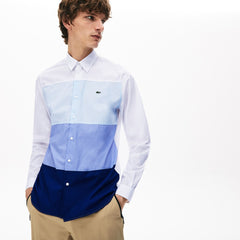 Regular Fit Colorblock Cotton Shirt | Lacoste Mens