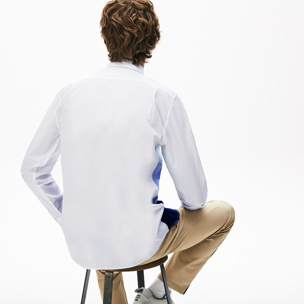 Regular Fit Colorblock Cotton Shirt | Lacoste Mens