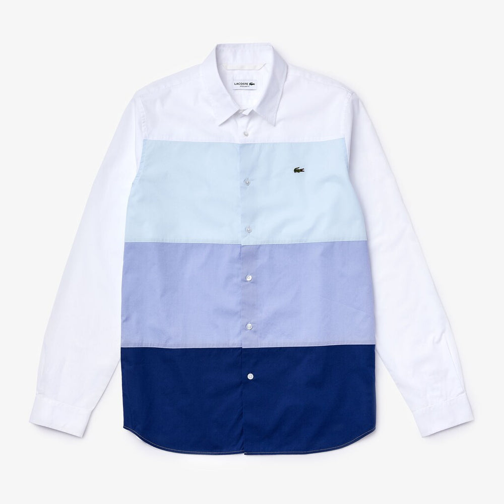 Regular Fit Colorblock Cotton Shirt | Lacoste Mens