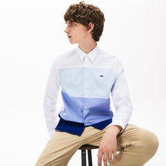Regular Fit Colorblock Cotton Shirt | Lacoste Mens