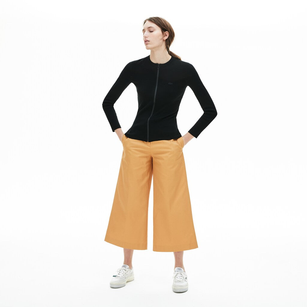 Wo  Full Zip Crew Neck Cardigan | Lacoste Womens