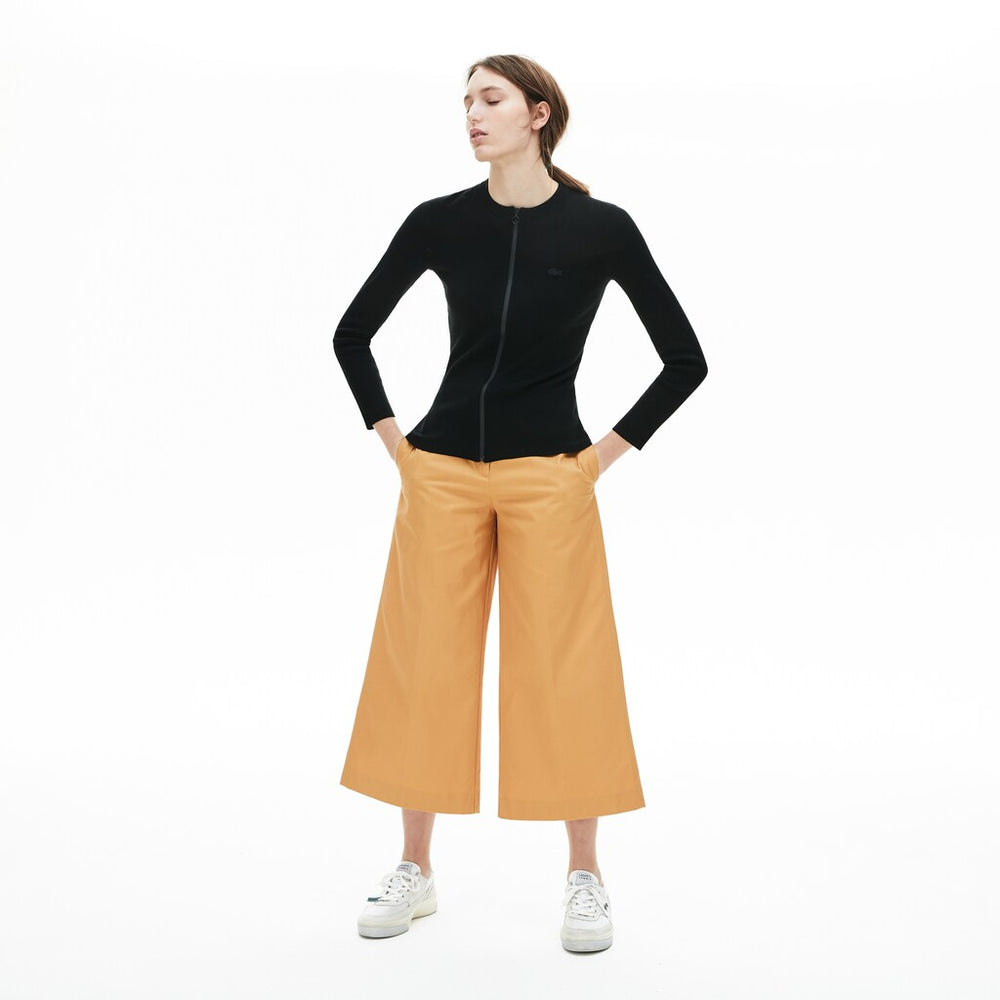Wo  Full Zip Crew Neck Cardigan | Lacoste Womens