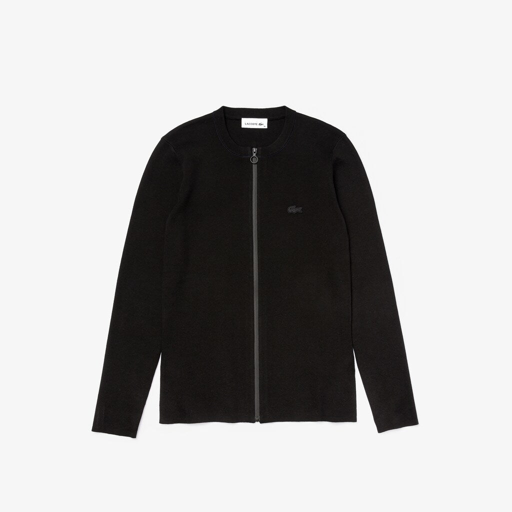 Wo  Full Zip Crew Neck Cardigan | Lacoste Womens
