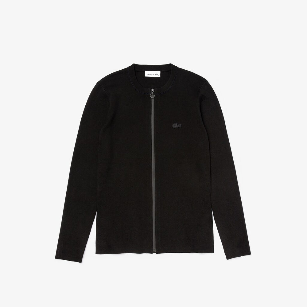 Wo  Full Zip Crew Neck Cardigan | Lacoste Womens