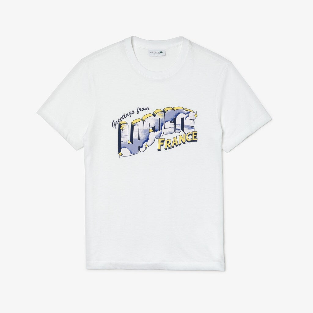 Graphic Print Regular Fit Cotton T-shirt | Lacoste Mens
