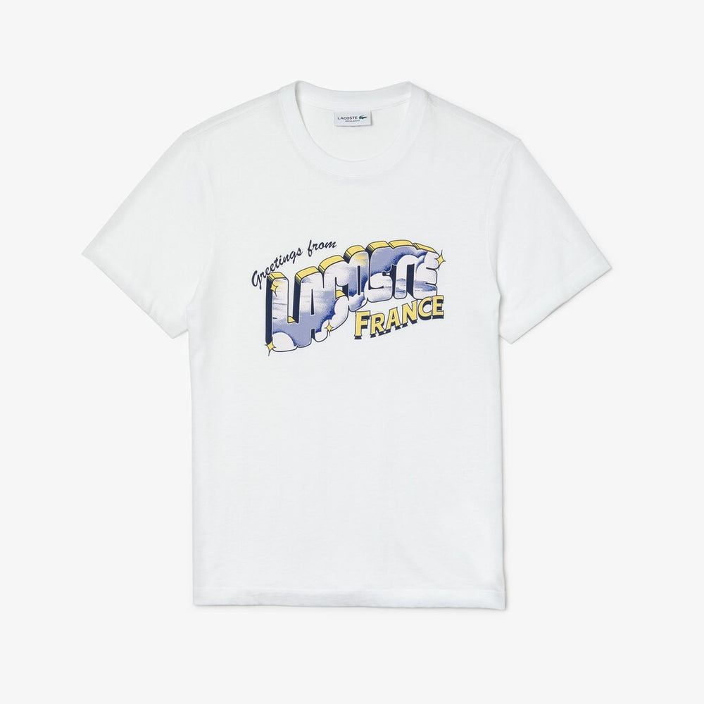 Graphic Print Regular Fit Cotton T-shirt | Lacoste Mens
