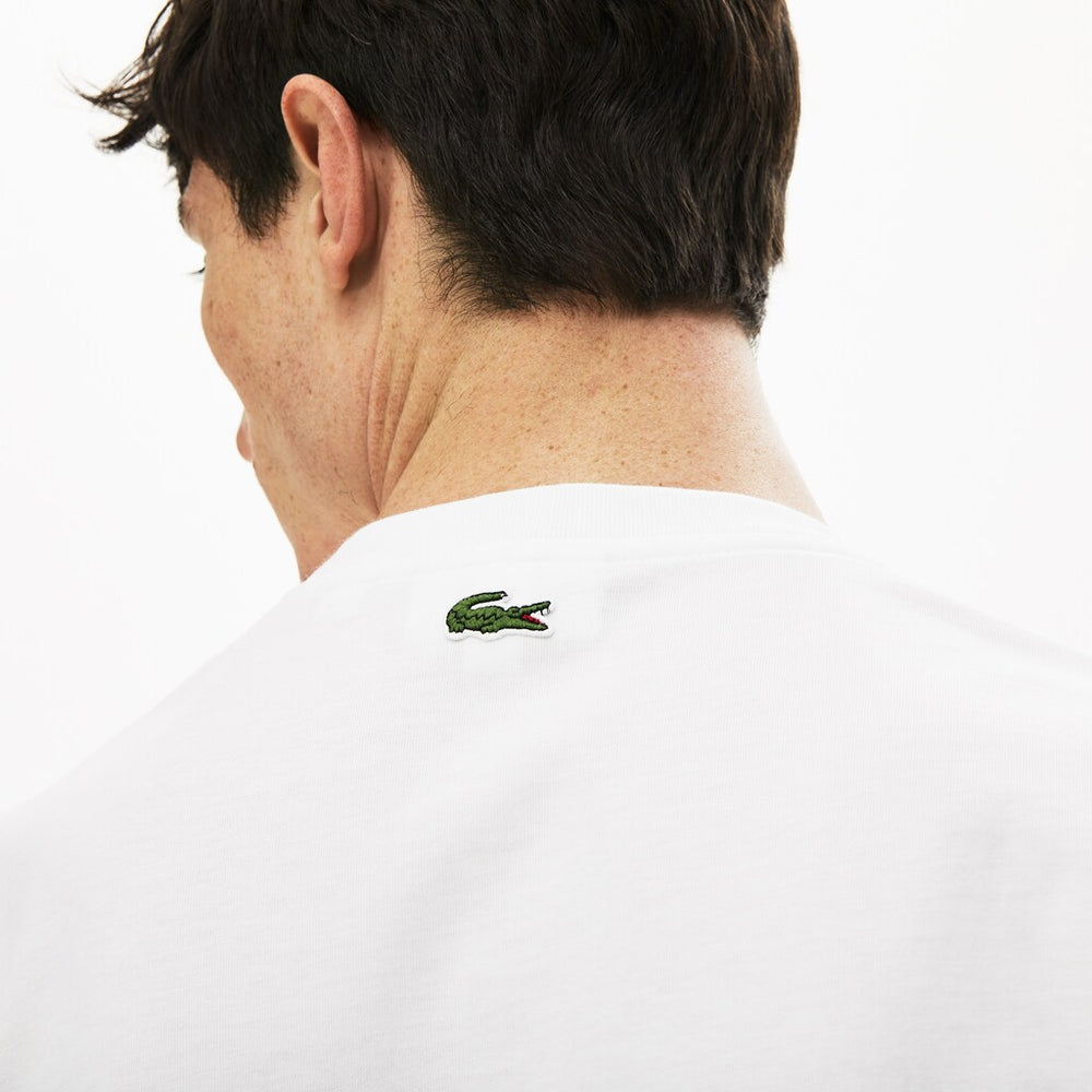 Graphic Print Regular Fit Cotton T-shirt | Lacoste Mens