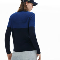 Wo  Colorblock Cotton V-neck Sweater | Lacoste Womens