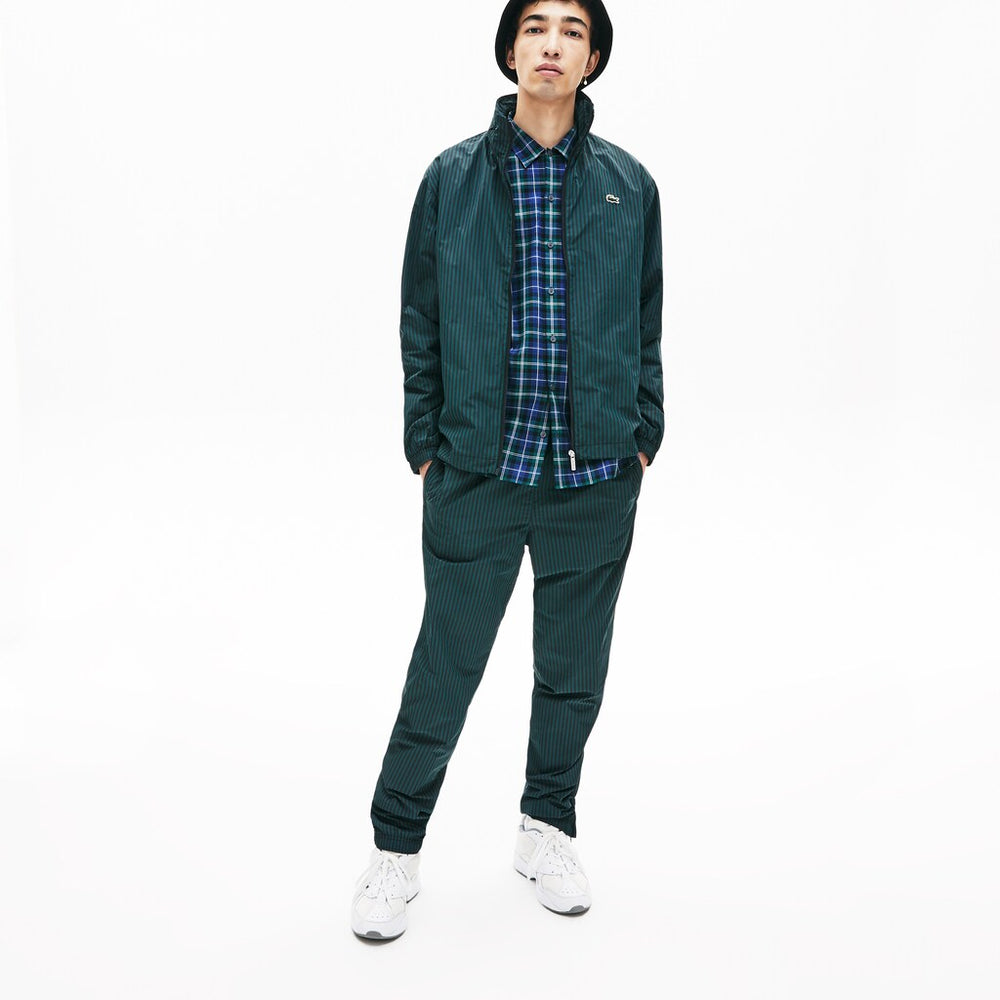 LIVE Lightweight Striped Zip-Up Jacket | Lacoste Mens