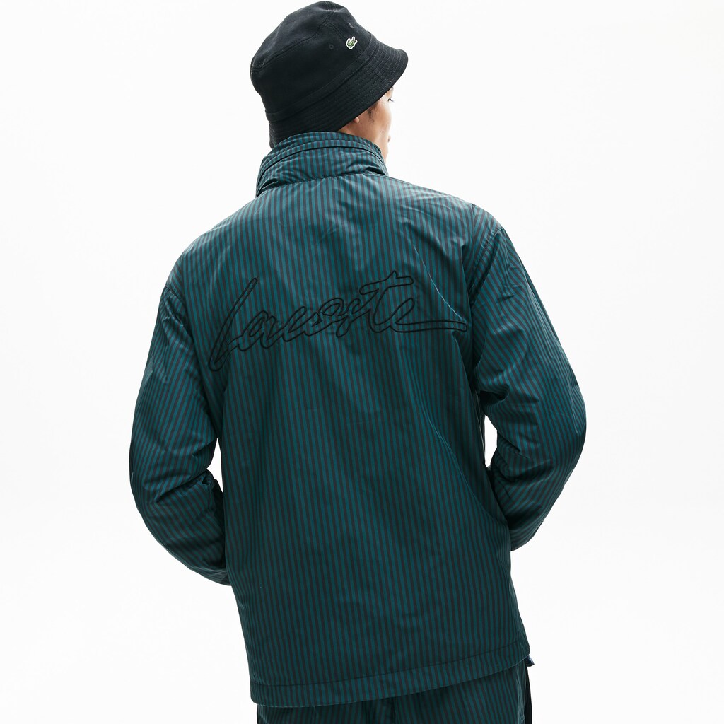 LIVE Lightweight Striped Zip-Up Jacket | Lacoste Mens