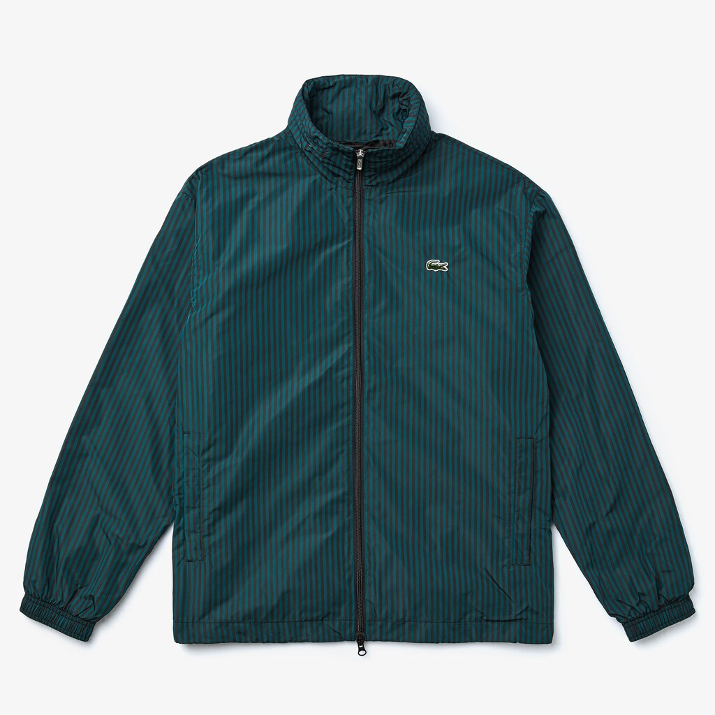 LIVE Lightweight Striped Zip-Up Jacket | Lacoste Mens