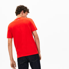 Reflective Logo Motion Regular Fit Cotton T-shirt | Lacoste Mens