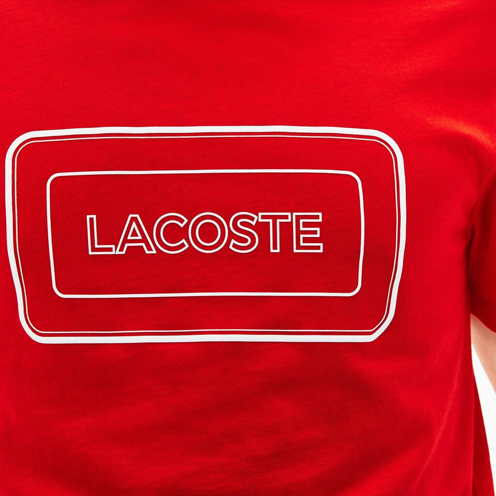 Reflective Logo Motion Regular Fit Cotton T-shirt | Lacoste Mens