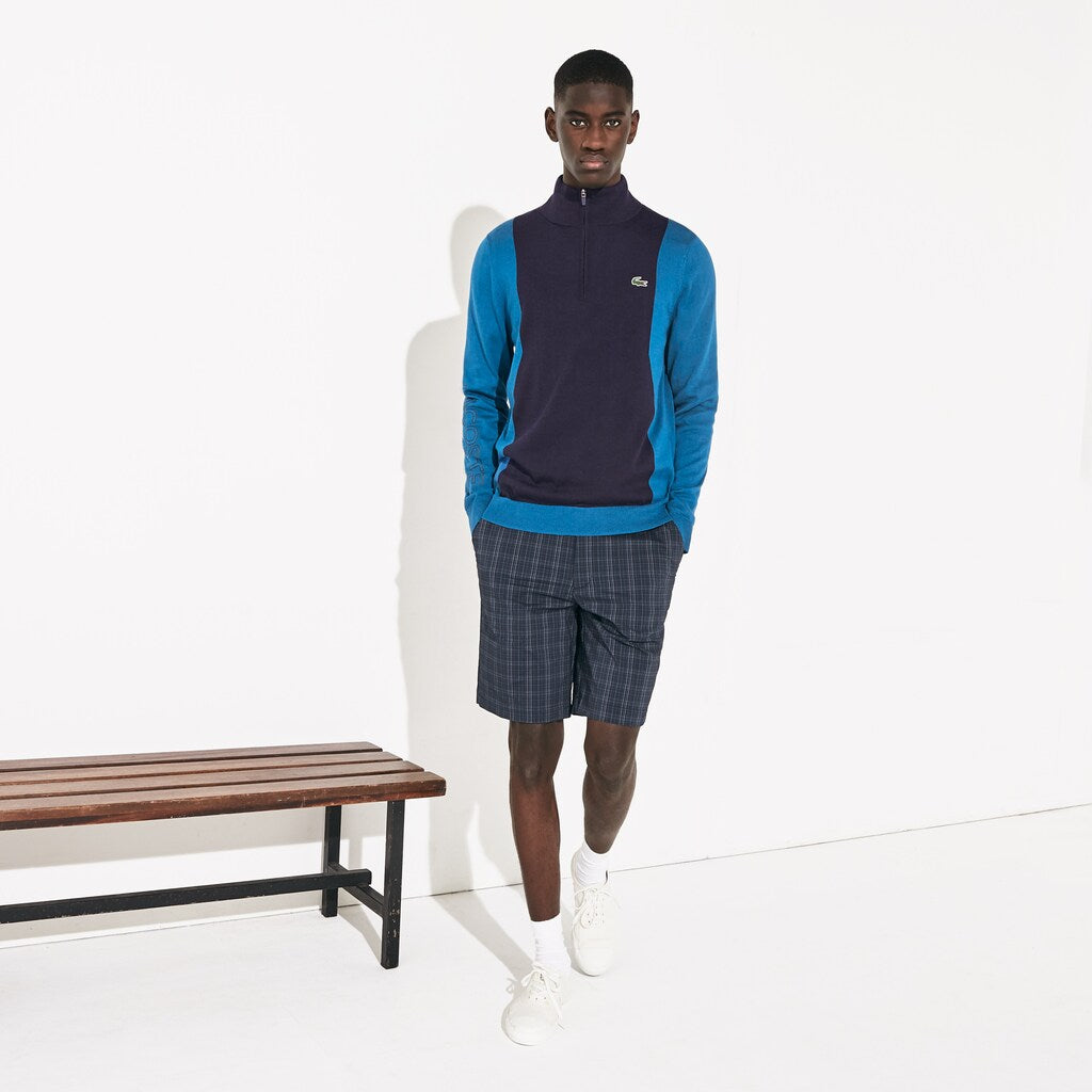 SPORT Breathable Knit Zip Collar Golf Sweater | Lacoste Mens