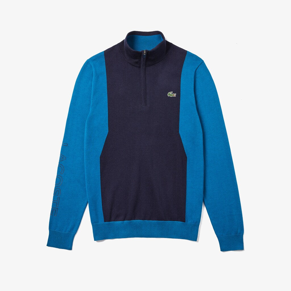 SPORT Breathable Knit Zip Collar Golf Sweater | Lacoste Mens