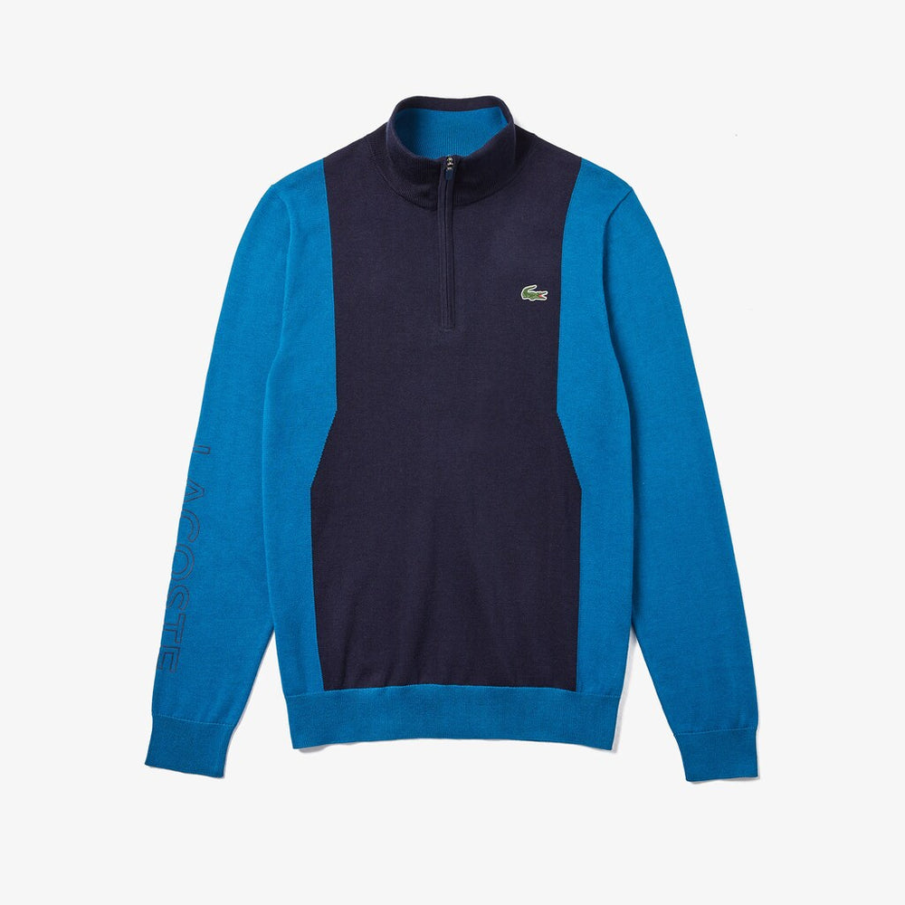 SPORT Breathable Knit Zip Collar Golf Sweater | Lacoste Mens