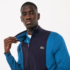 SPORT Breathable Knit Zip Collar Golf Sweater | Lacoste Mens