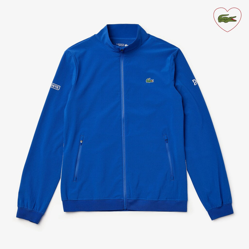 SPORT Novak Djokovic Textured Zip Jacket | Lacoste Mens