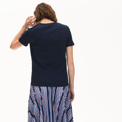 Wo  Soft Cotton V-Neck T-Shirt | Lacoste Womens