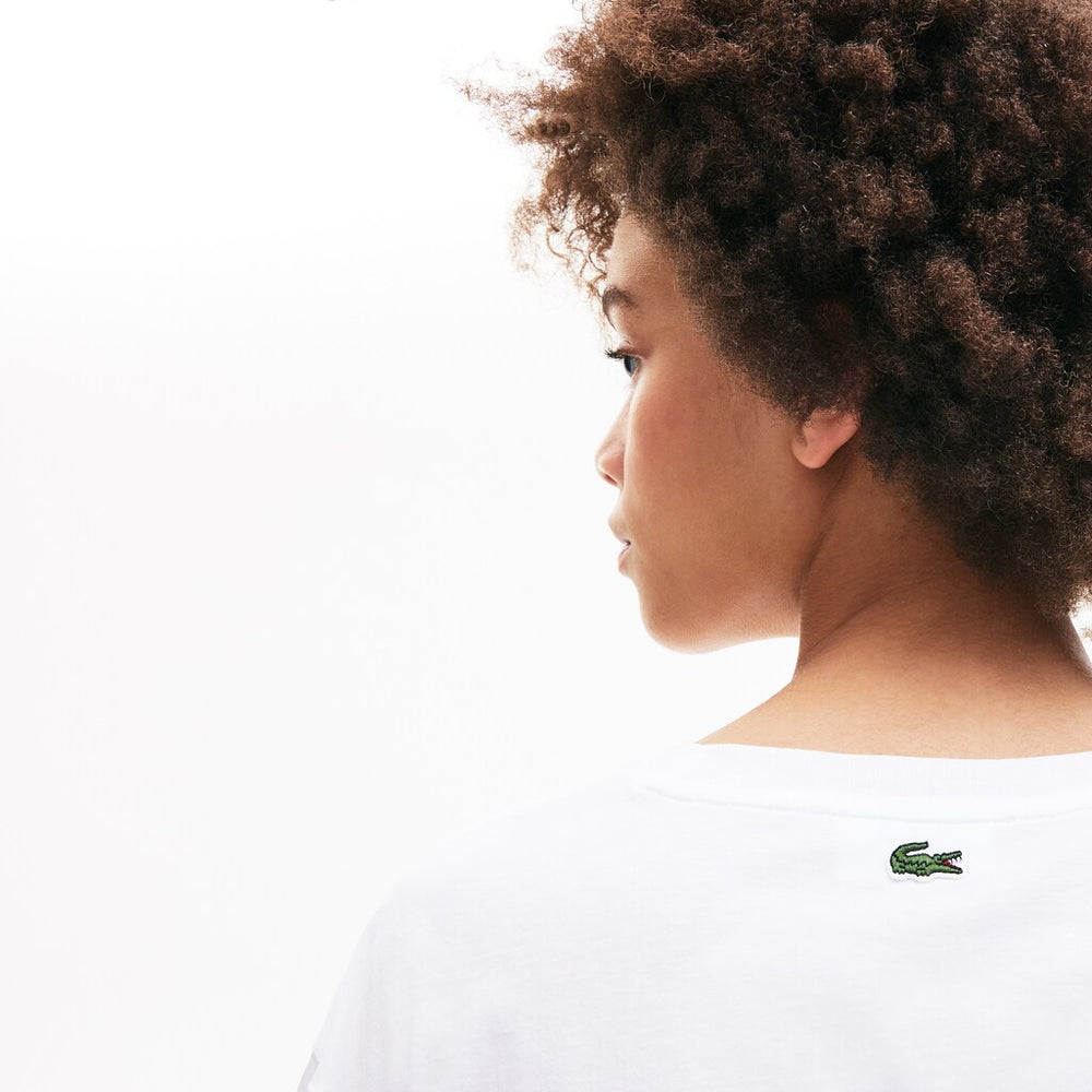 Wo  Signature Printed Crew Neck Cotton T-shirt | Lacoste Womens