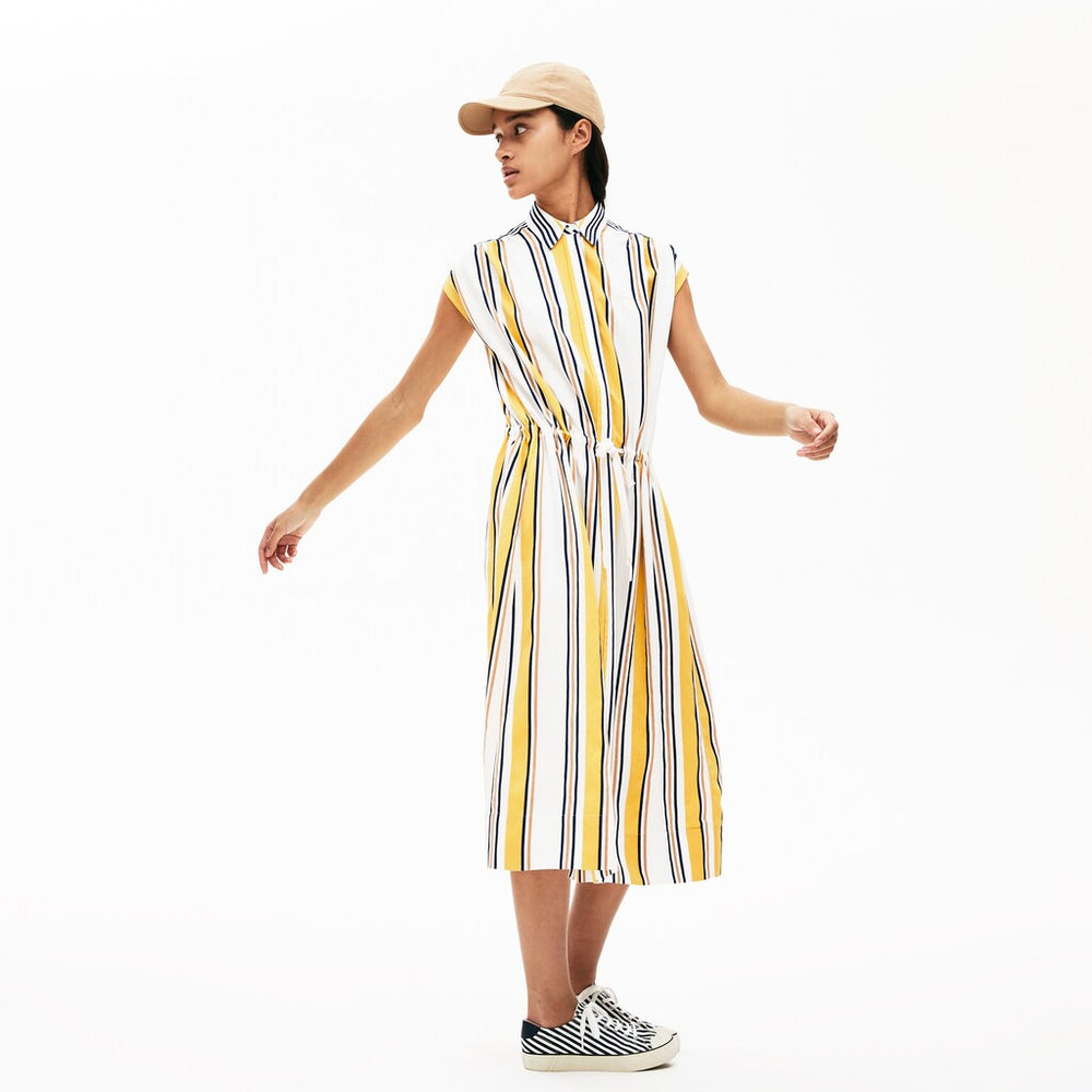 Wo  Long Striped Shirtdress | Lacoste Womens