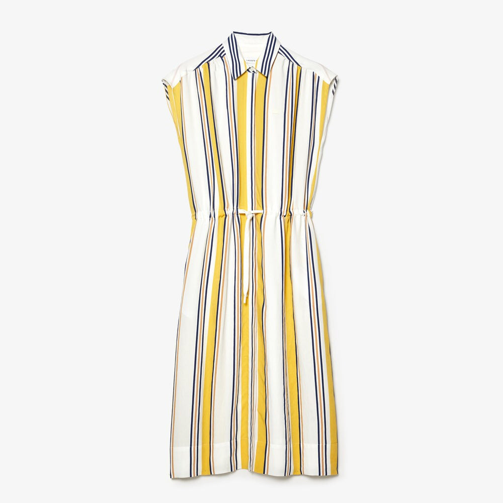 Wo  Long Striped Shirtdress | Lacoste Womens
