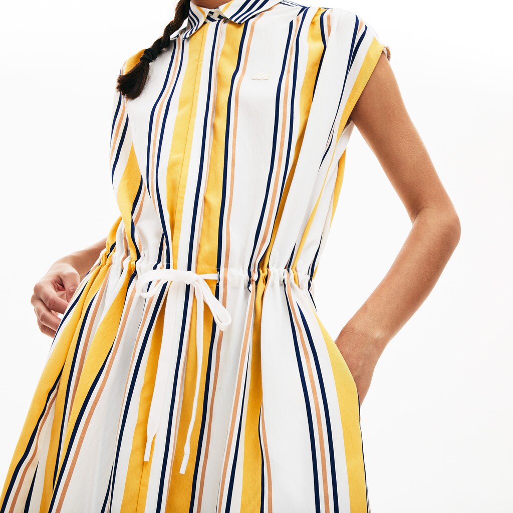 Wo  Long Striped Shirtdress | Lacoste Womens