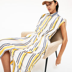Wo  Long Striped Shirtdress | Lacoste Womens