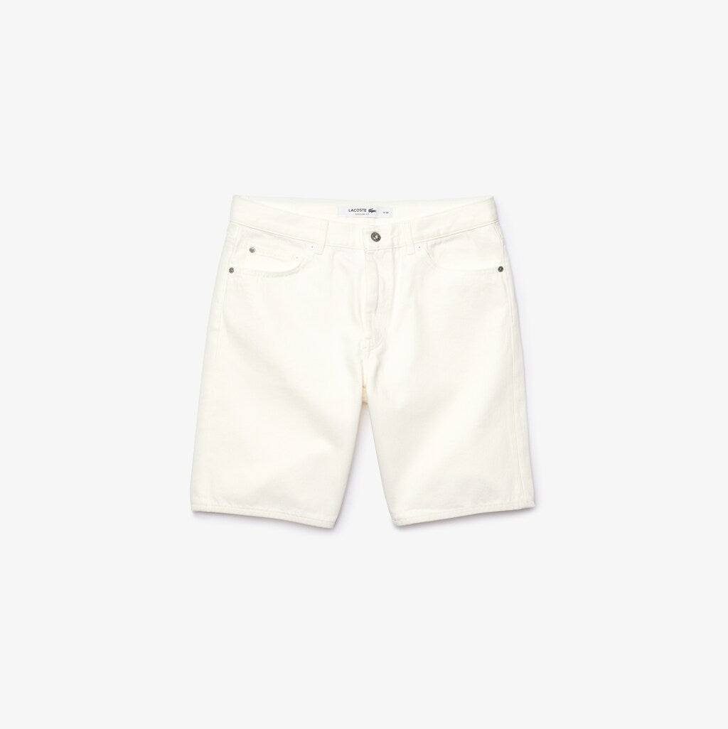 Regular Fit Five-Pocket Denim Shorts | Lacoste Mens