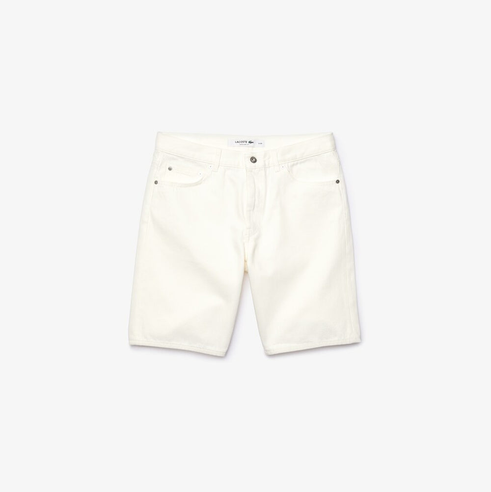 Regular Fit Five-Pocket Denim Shorts | Lacoste Mens
