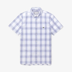 Slim Fit Short-Sleeve Wool Stretch Shirt | Lacoste Mens