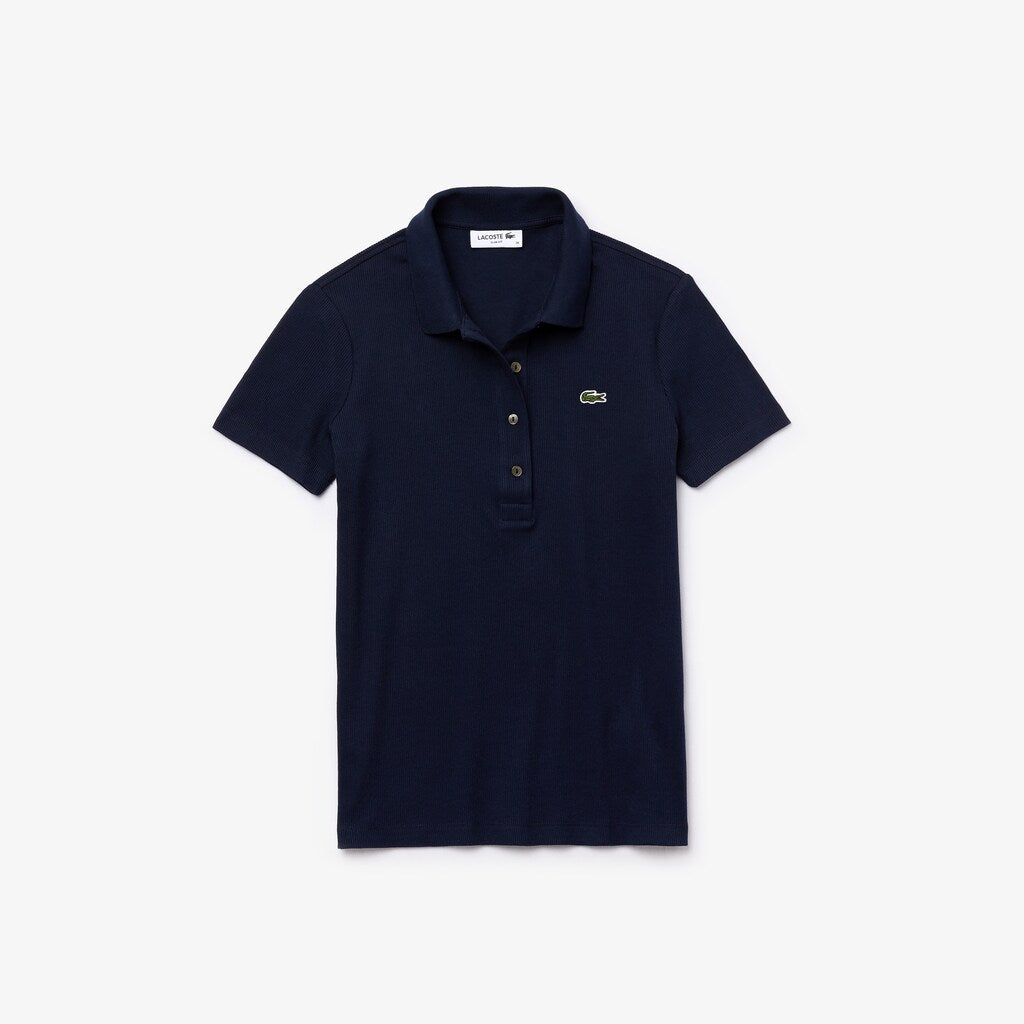 Wo  Ribbed Cotton Polo | Lacoste Womens