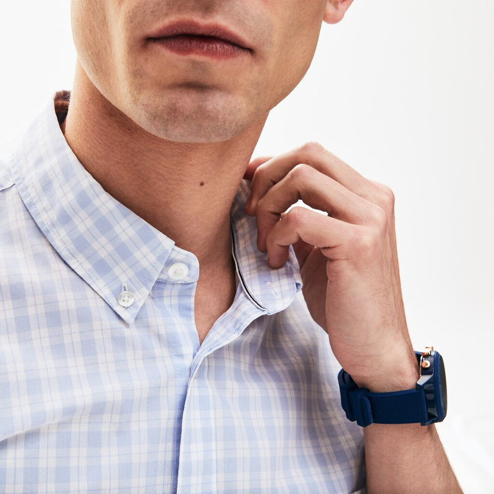 Slim Fit Short-Sleeve Wool Shirt | Lacoste Mens