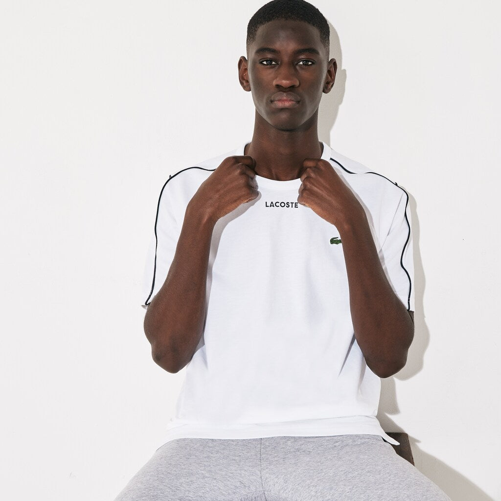 SPORT Piped-Seam Cotton T-Shirt | Lacoste Mens