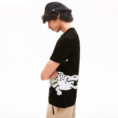 Oversize Croc Crew Neck Jersey T-shirt | Lacoste Mens