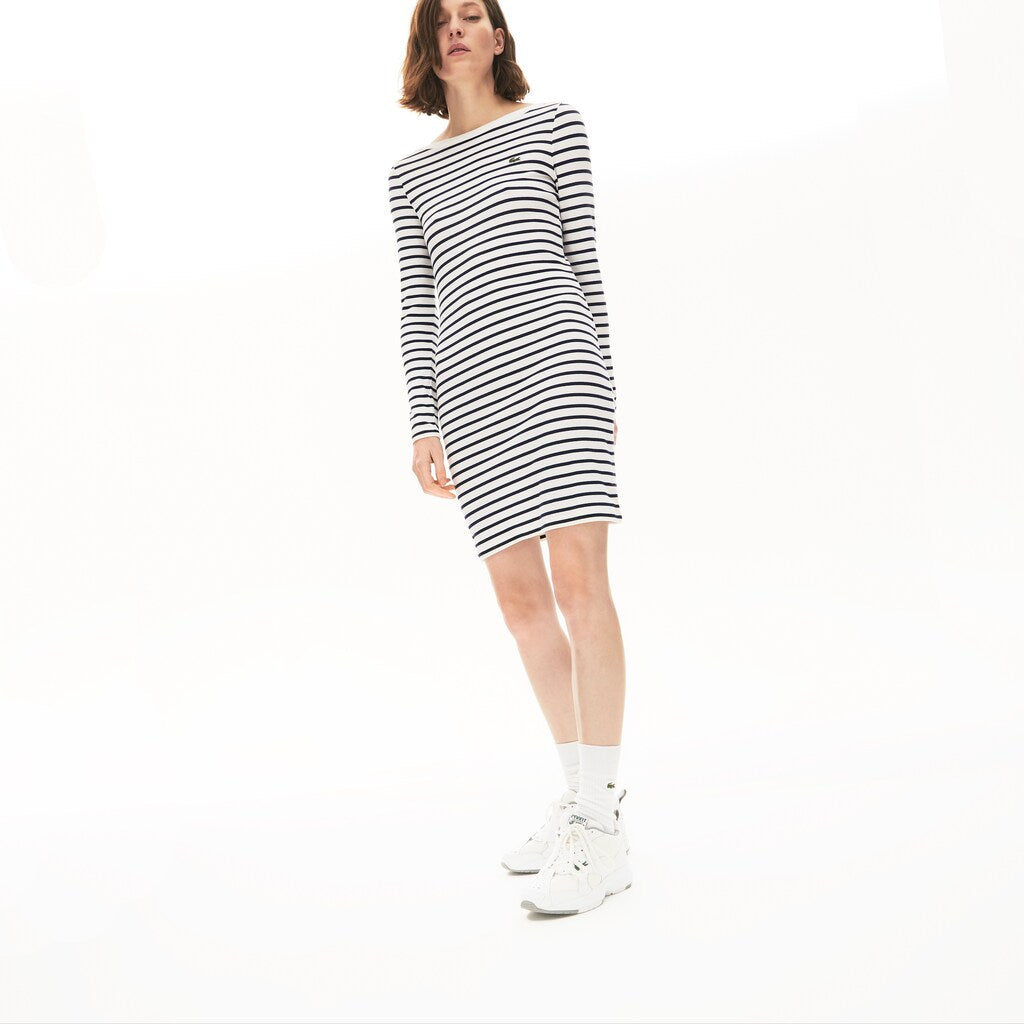 Wo  Nautical Ribbed Cotton Dress | Lacoste Womens